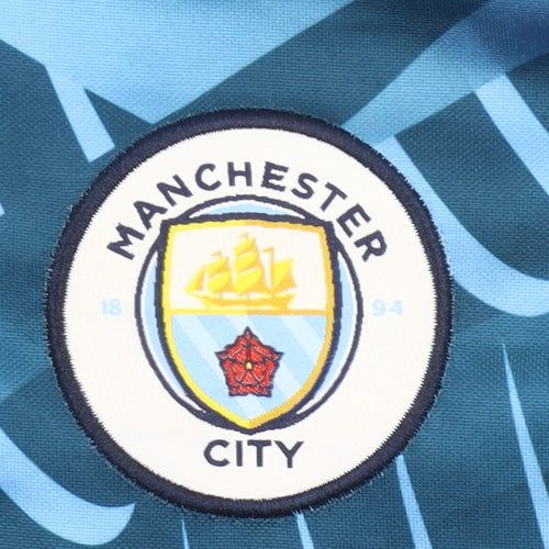Puma Men’s Manchester City Blue Small 1/4 Zip Football Sweatshirt