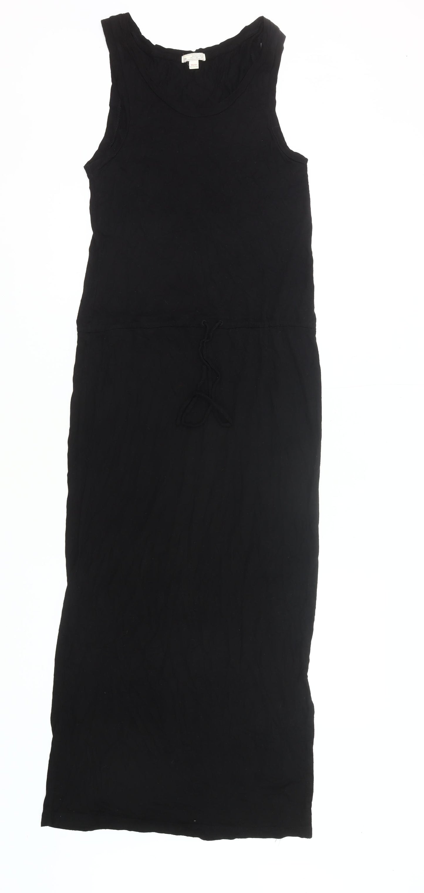 Gap Women's Black XS Tank Maxi Dress Scoop Neck Woven Cotton