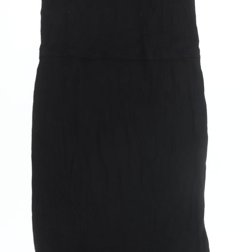 Gap Women's Black XS Tank Maxi Dress Scoop Neck Woven Cotton