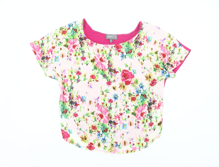 Apricot Women’s Multicoloured Floral Blouse UK 14 Scoop Neck