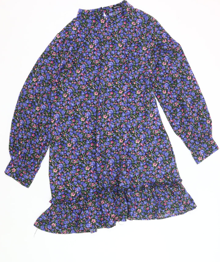 Boohoo Women’s Multicoloured Floral Shift Dress UK 18 Plus