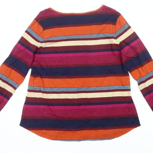 bpc Bonprix Women’s Multicoloured Striped Cotton Long Sleeve T-Shirt XL