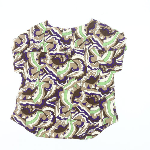 Next Womens Multicoloured Geometric Tunic Blouse Size 12