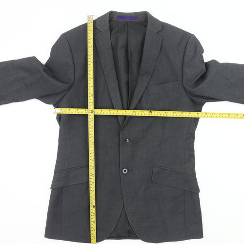 New Look Men’s Grey Blazer Jacket 36R Regular Fit Single Breasted