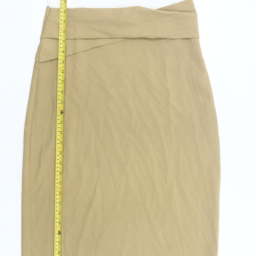 Zara Women’s Beige White Sheath Dress Size 12 Knee Length