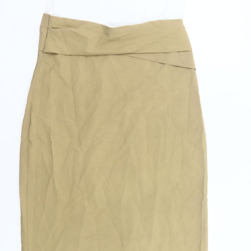 Zara Women’s Beige White Sheath Dress Size 12 Knee Length