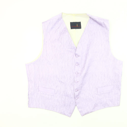 Swarbrick's Men's Purple Waistcoat Formal Striped Size 52
