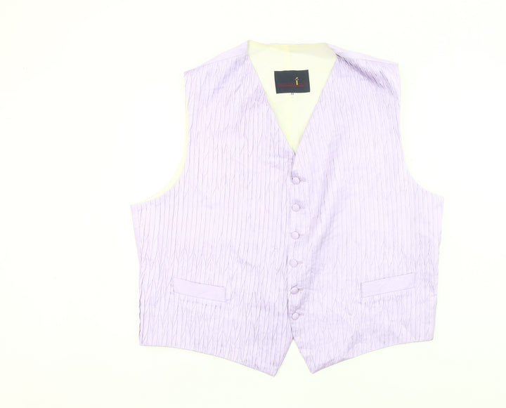 Swarbrick's Men's Purple Waistcoat Formal Striped Size 52