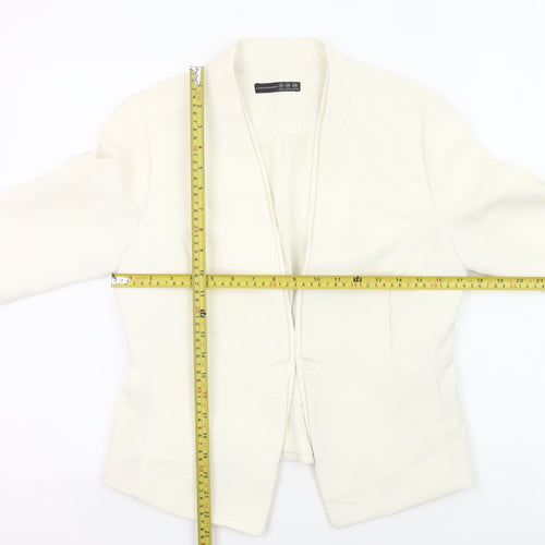 Atmosphere Women White Size 10 Shawl Collar Blazer Jacket