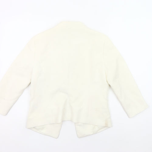 Atmosphere Women White Size 10 Shawl Collar Blazer Jacket