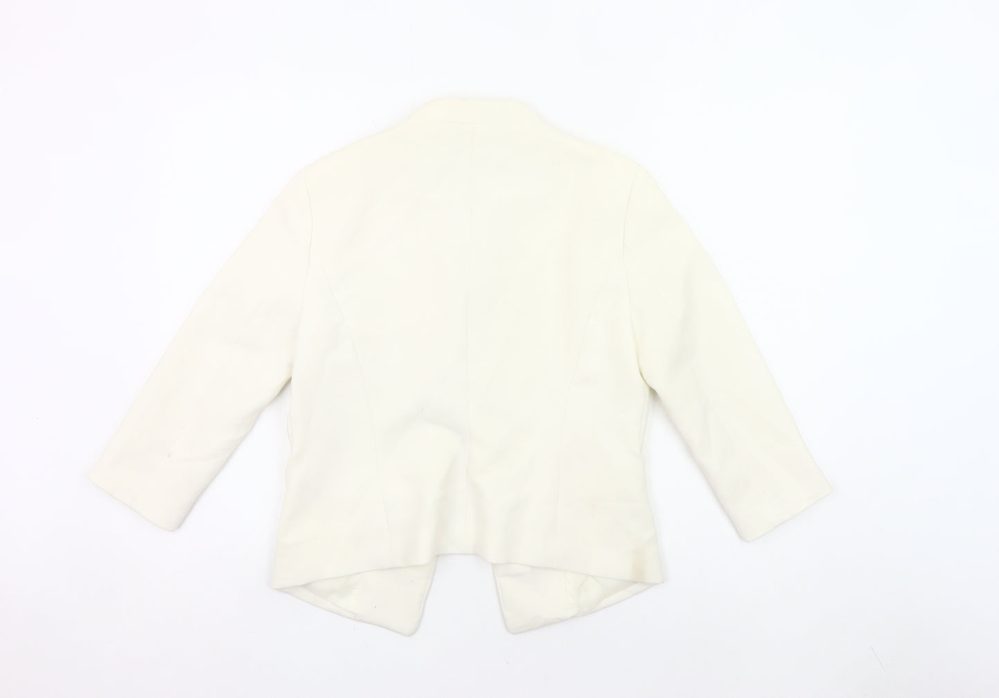 Atmosphere Women White Size 10 Shawl Collar Blazer Jacket