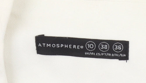 Atmosphere Women White Size 10 Shawl Collar Blazer Jacket
