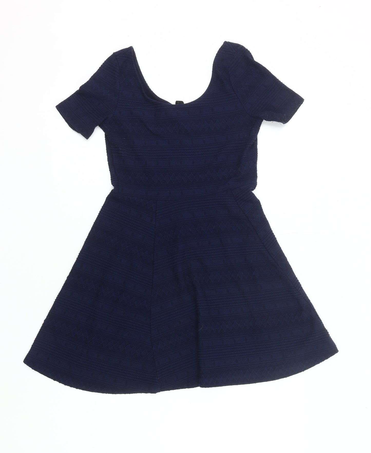 Divided Women’s Blue Skater Dress Size S Scoop Neck Short Sleeve