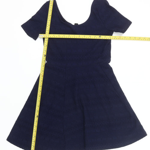 Divided Women’s Blue Skater Dress Size S Scoop Neck Short Sleeve