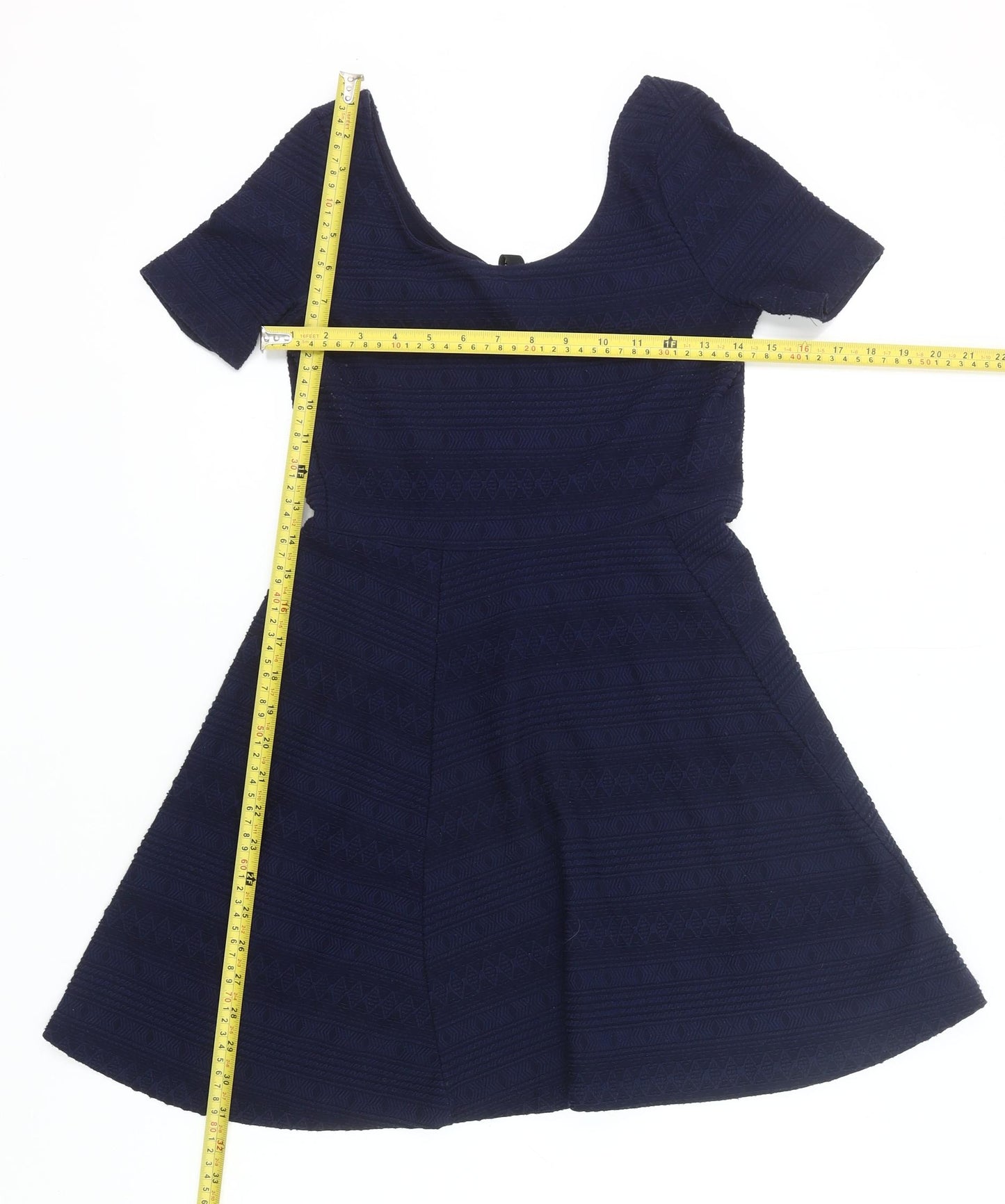 Divided Women’s Blue Skater Dress Size S Scoop Neck Short Sleeve