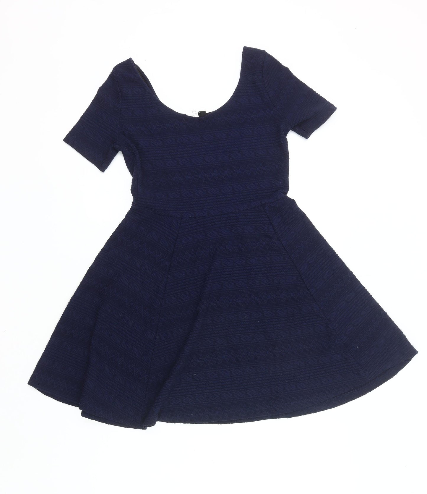 Divided Women’s Blue Skater Dress Size S Scoop Neck Short Sleeve