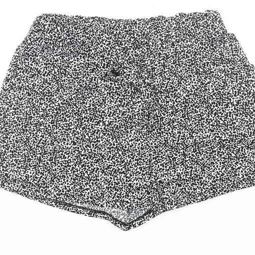 Papaya Women’s Black Animal Print Paperbag Shorts Size 12