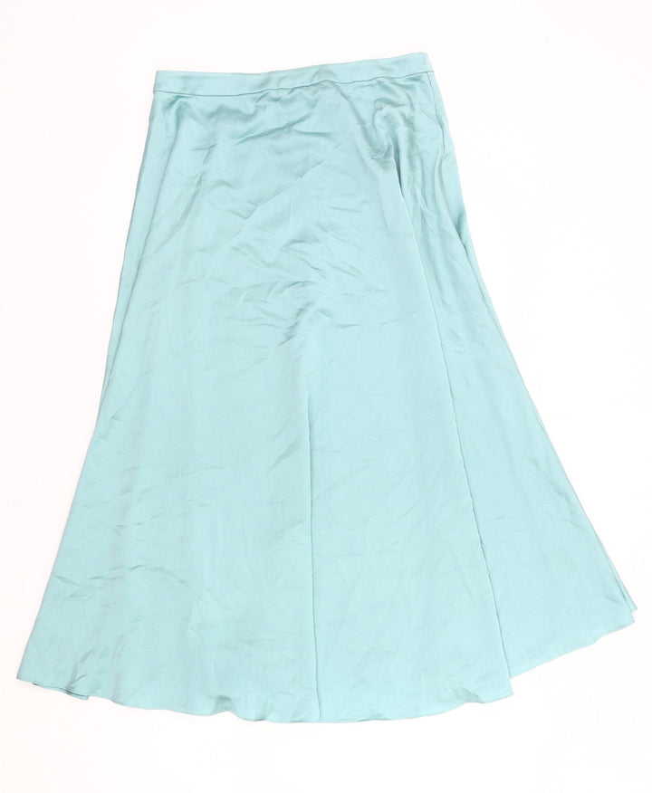 ASOS Women Blue Size 12 A-Line Midi Skirt Polyester