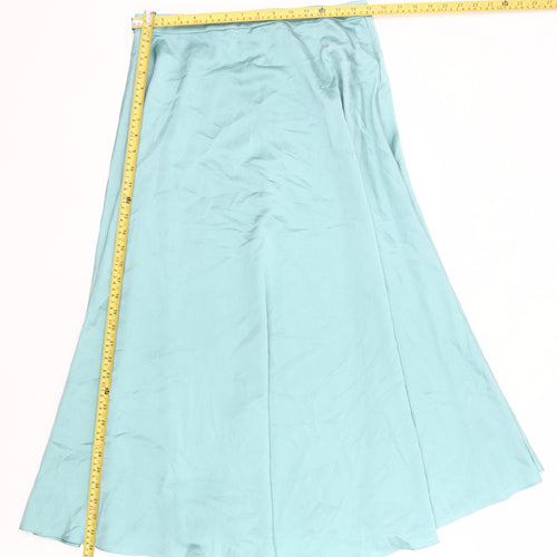 ASOS Women Blue Size 12 A-Line Midi Skirt Polyester