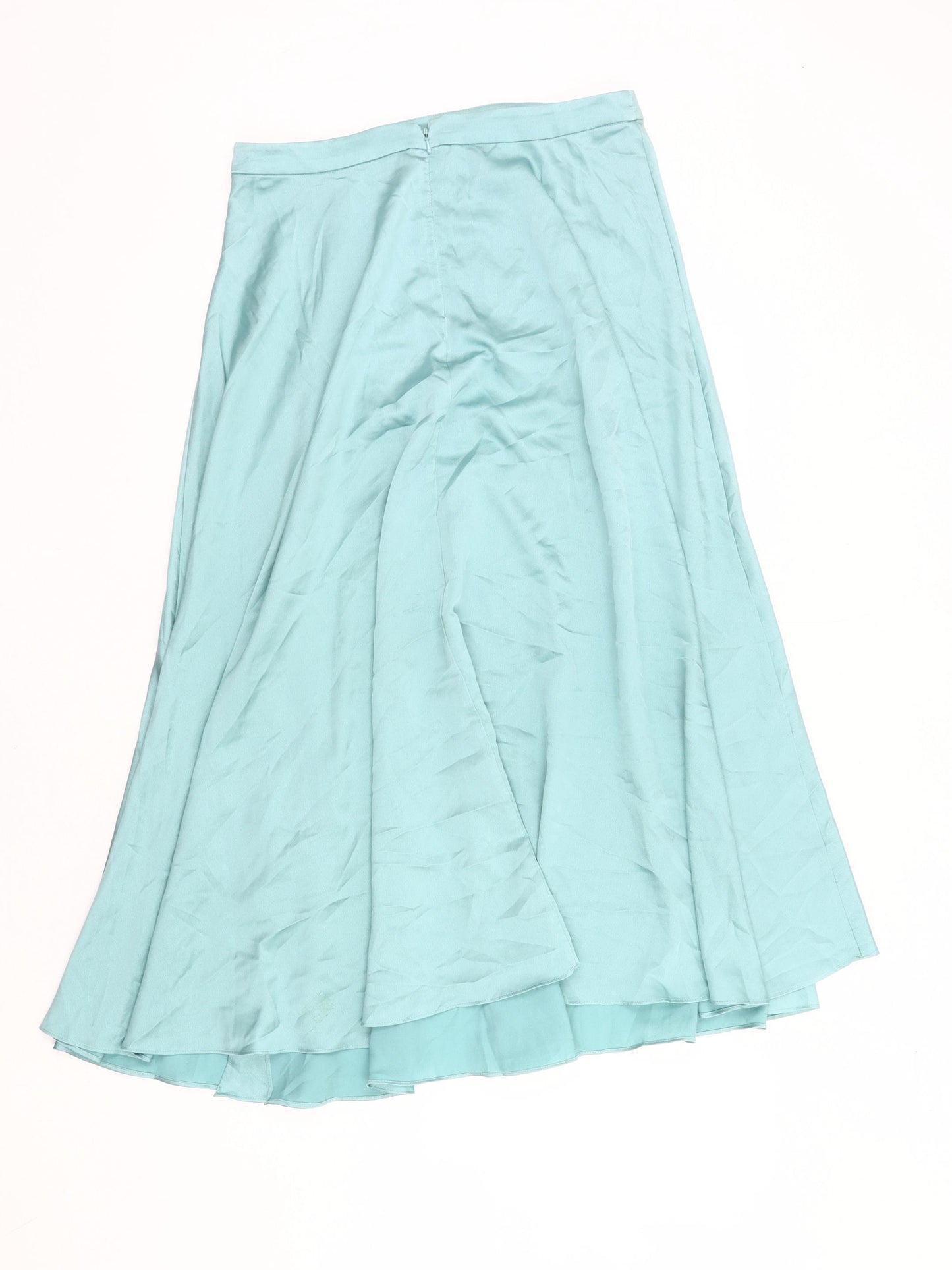 ASOS Women Blue Size 12 A-Line Midi Skirt Polyester