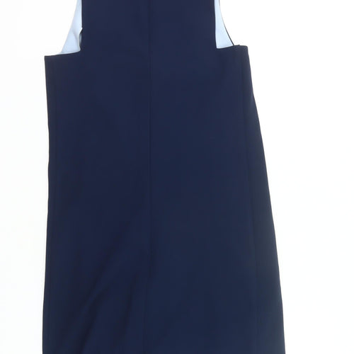 Next Women’s Blue Sheath Dress Size 6 Sleeveless V-Neck Asymmetric