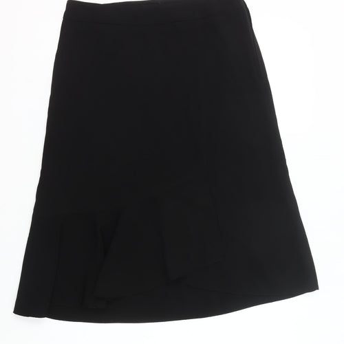 Jacqueline Riu Womens Black Size 18 Wrap Knee Length Skirt