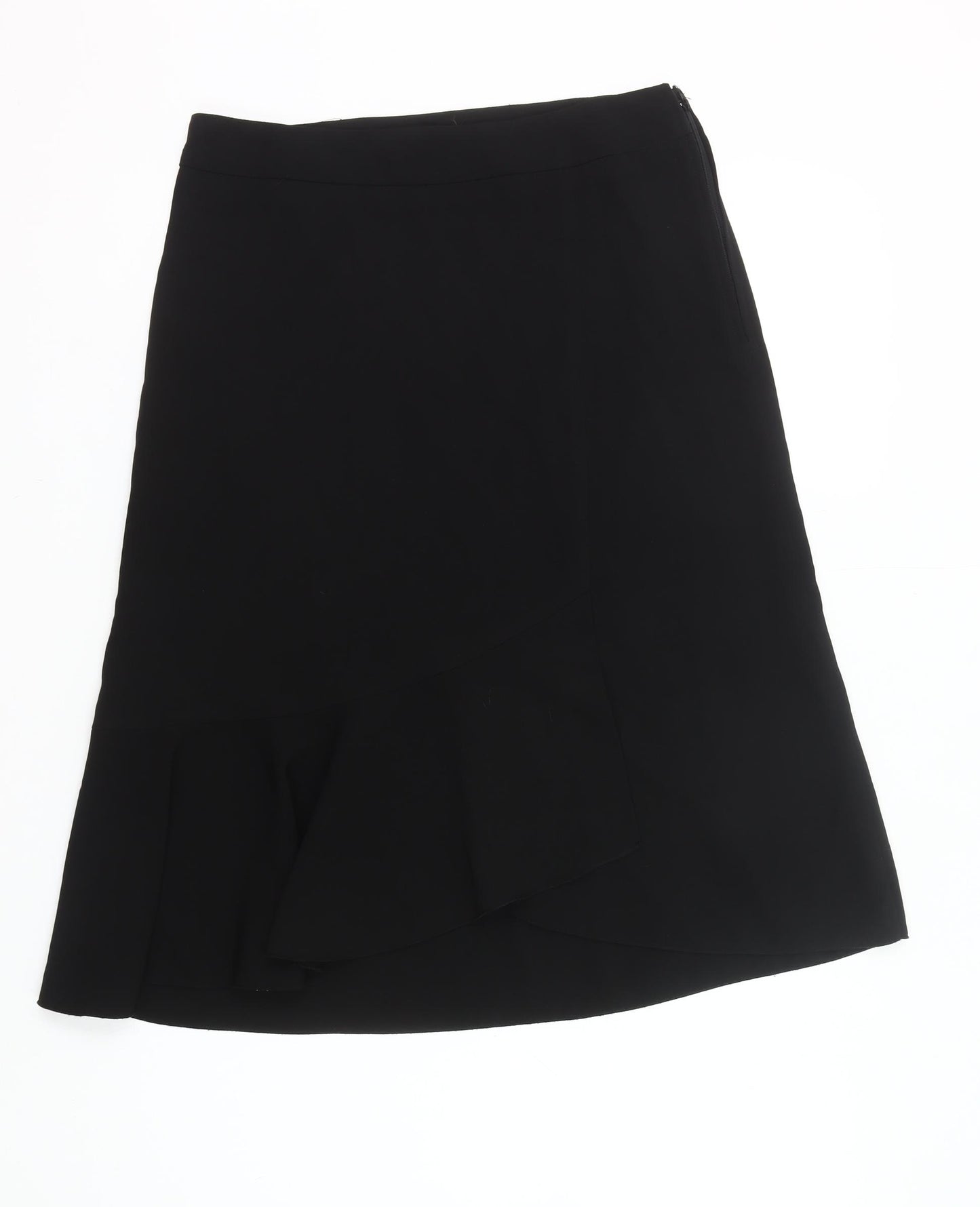 Jacqueline Riu Womens Black Size 18 Wrap Knee Length Skirt