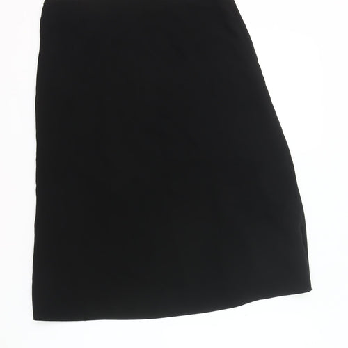 Jacqueline Riu Womens Black Size 18 Wrap Knee Length Skirt