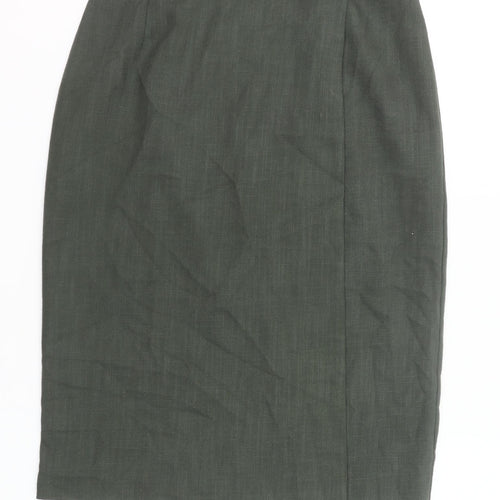 Marks and Spencer Women Green Size 14 Pencil Skirt Knee Length Workwear