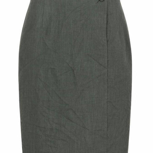 Marks and Spencer Women Green Size 14 Pencil Skirt Knee Length Workwear