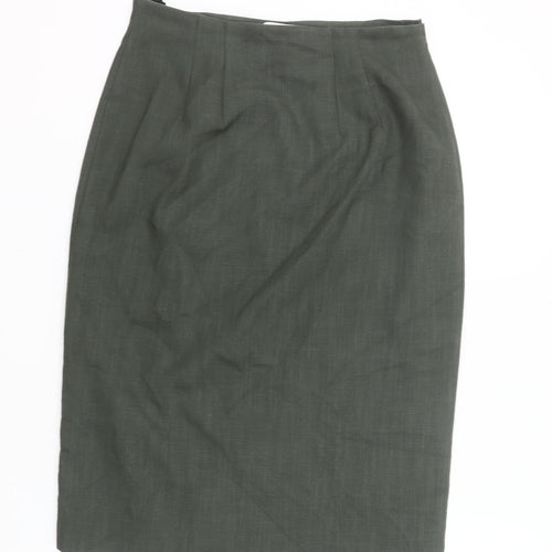 Marks and Spencer Women Green Size 14 Pencil Skirt Knee Length Workwear