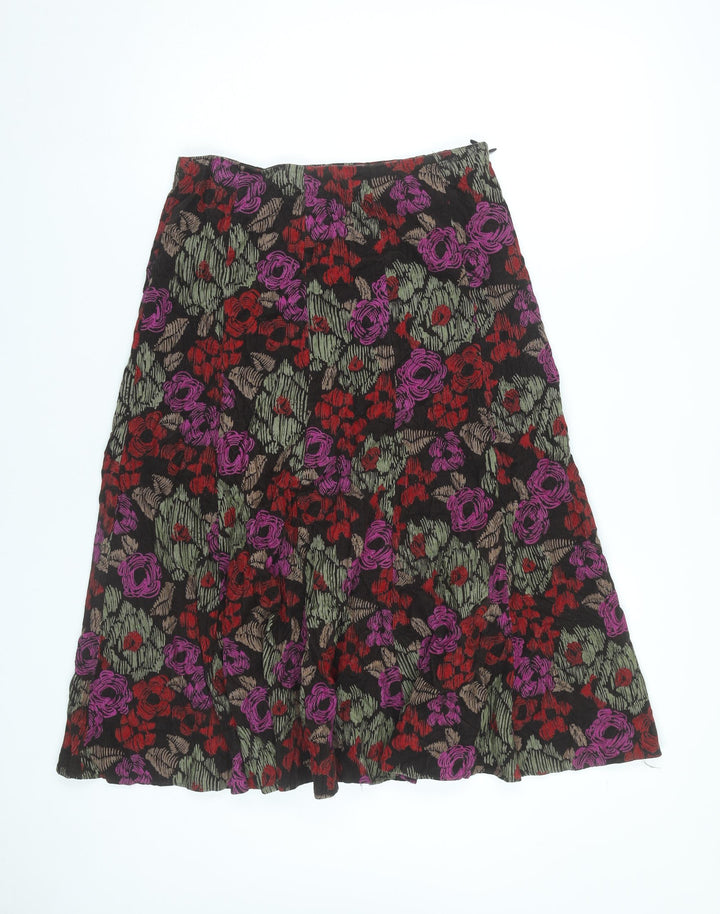 Marks and Spencer Womens Multicoloured Floral A-Line Skirt UK 10