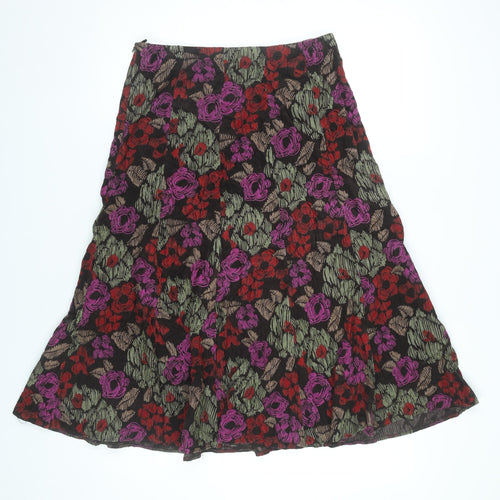 Marks and Spencer Womens Multicoloured Floral A-Line Skirt UK 10