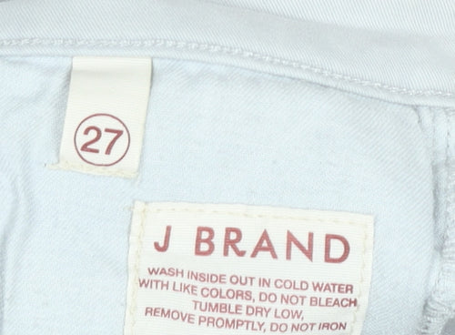J Brand Women Grey Cropped Corduroy Slim Fit Trousers Size 10