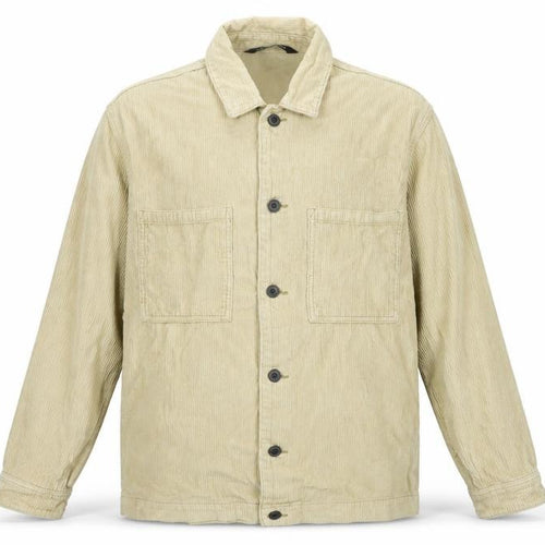 Bershka Men’s Beige Corduroy Relaxed Fit Jacket Size M