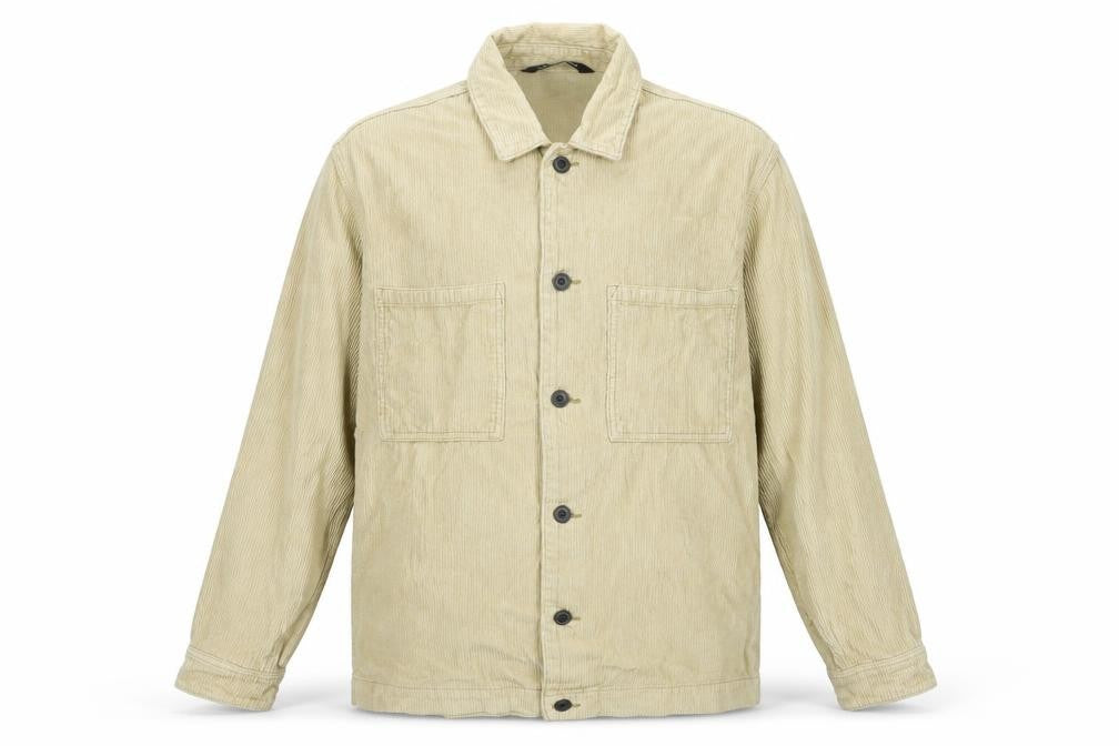 Bershka Men’s Beige Corduroy Relaxed Fit Jacket Size M