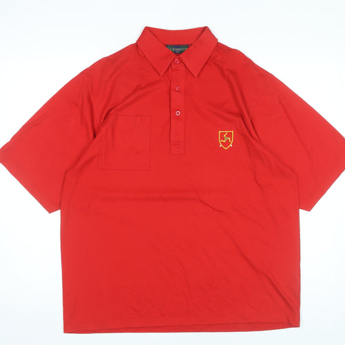 Glenmuir Men’s Red Polo Shirt L Cotton Blend Golf Casual