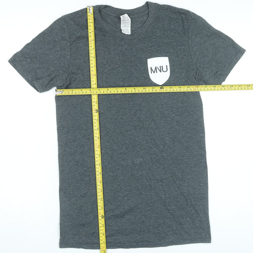 Gildan Men’s Grey MNU Funny Nutrition University Graphic T-Shirt Size S