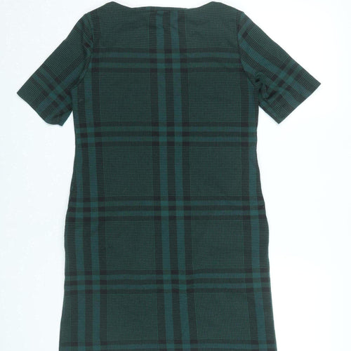 Dorothy Perkins Women’s Green Check Shift Dress Size 10 Workwear