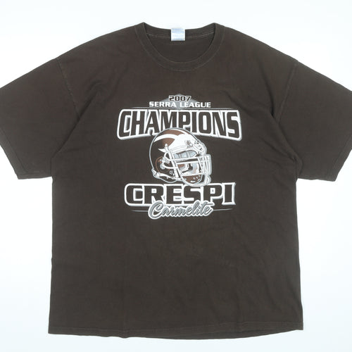 Gildan Men’s Brown XL Sports Champions Graphic T-Shirt