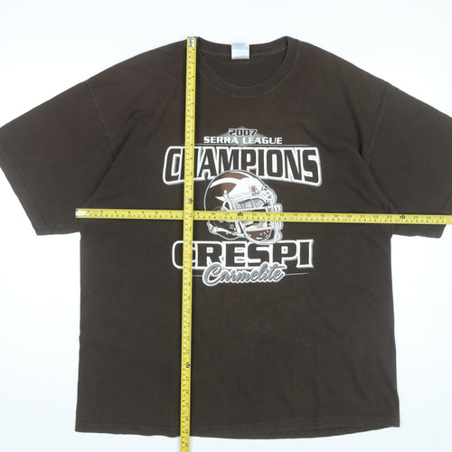 Gildan Men’s Brown XL Sports Champions Graphic T-Shirt