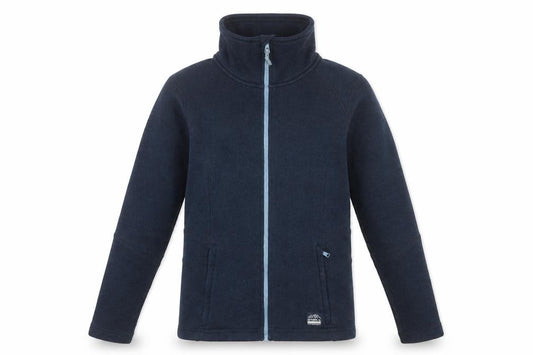 Front view of O'Neill women’s blue full zip fleece jacket, size UK 12, outdoor