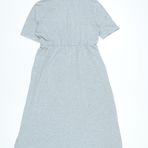 Boohoo Women’s Grey Lace Trim Fit & Flare Dress UK 12