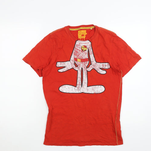 Next Men’s Danger Mouse Red Graphic T-Shirt Size S Cotton Crew Neck