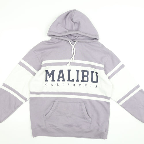 Hollister Men’s Purple Hoodie XS Pullover Malibu Graphic Print