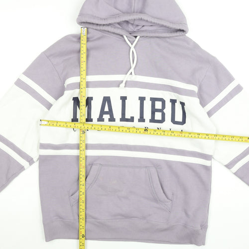 Hollister Men’s Purple Hoodie XS Pullover Malibu Graphic Print