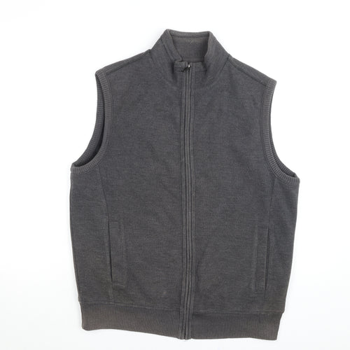 Marks and Spencer Men’s Grey Waistcoat Bodywarmer M 38-40" Cotton Blend