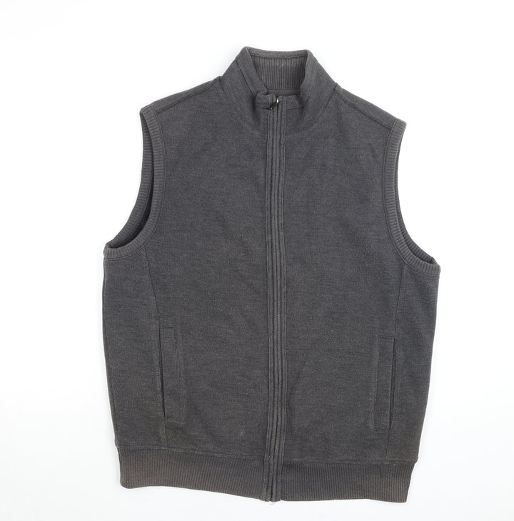 Marks and Spencer Men’s Grey Waistcoat Bodywarmer M 38-40" Cotton Blend
