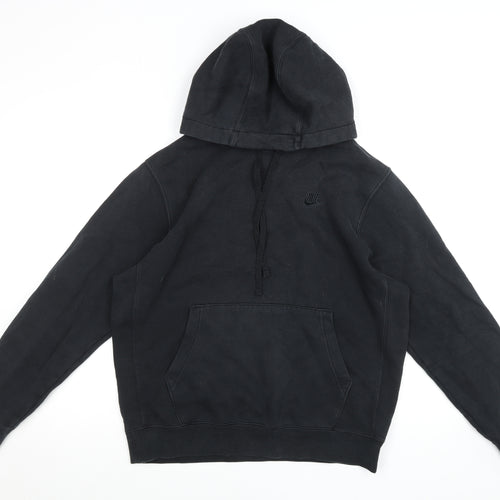 Nike Men's Black Pullover Hoodie Medium Regular Fit Fleece