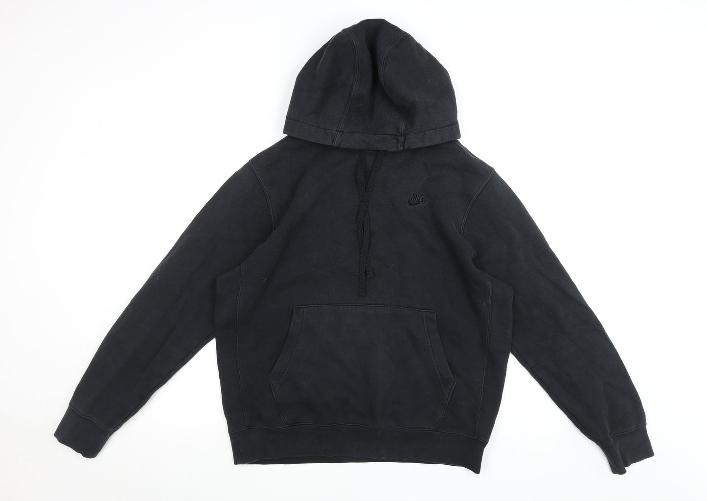 Nike Men's Black Pullover Hoodie Medium Regular Fit Fleece